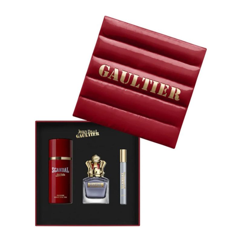 Jean Paul Gaultier Scandal Pour Homme For Men Set EDT 50ml + EDT 10ml + Deo Spray 150ml