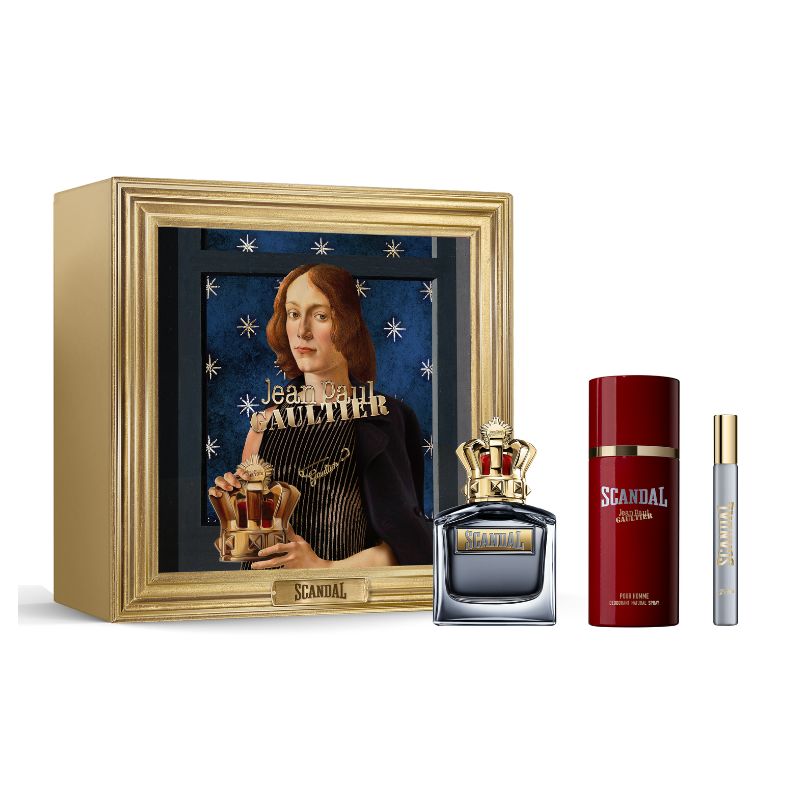 Jean Paul Gaultier Scandal Pour Homme For Men Set EDT 100ml + EDT 10ml + Deo Spray 150ml