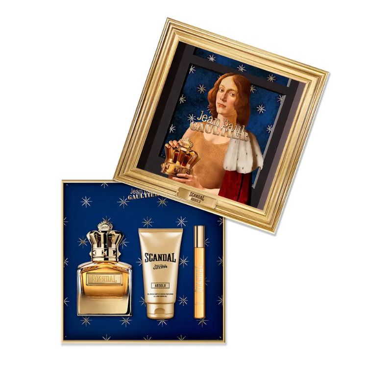 Jean Paul Gaultier Scandal Absolu Pour Homme For Men Set Parfum Concentre 100ml + Parfum Concentre 10ml+ All-Over Shower Gel 75ml