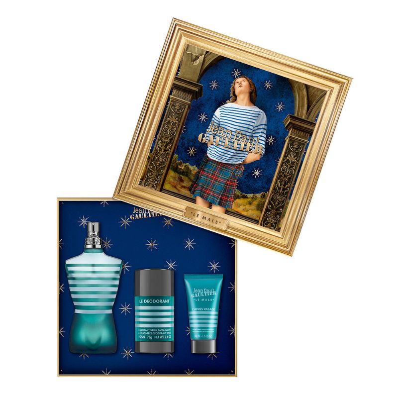Jean Paul Gaultier Le Male For Men Set EDT 125ml+Soothng Aftershave Balm 50ml+Alcohol-Free Deo Stick 75ml