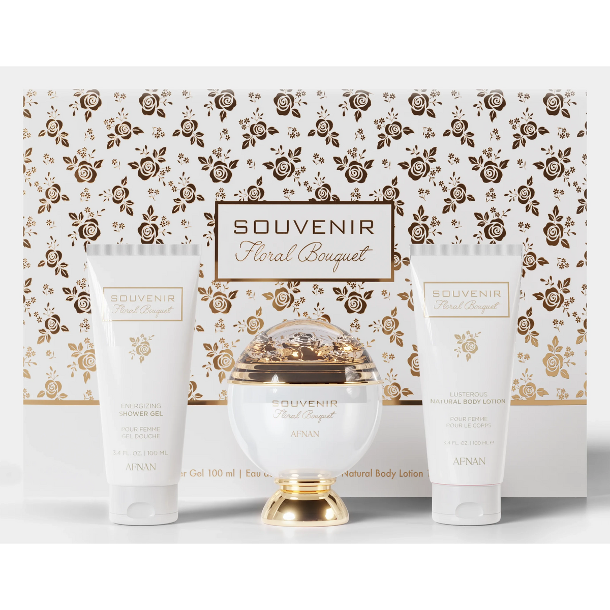 Afnan Souvenir Floral Bouquet Gift Set For Women