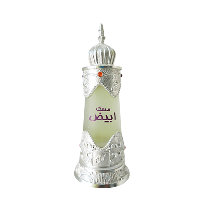 Afnan Musk Abiyad Attar Concentrated Perfume Oil For Unisex, 20ml
