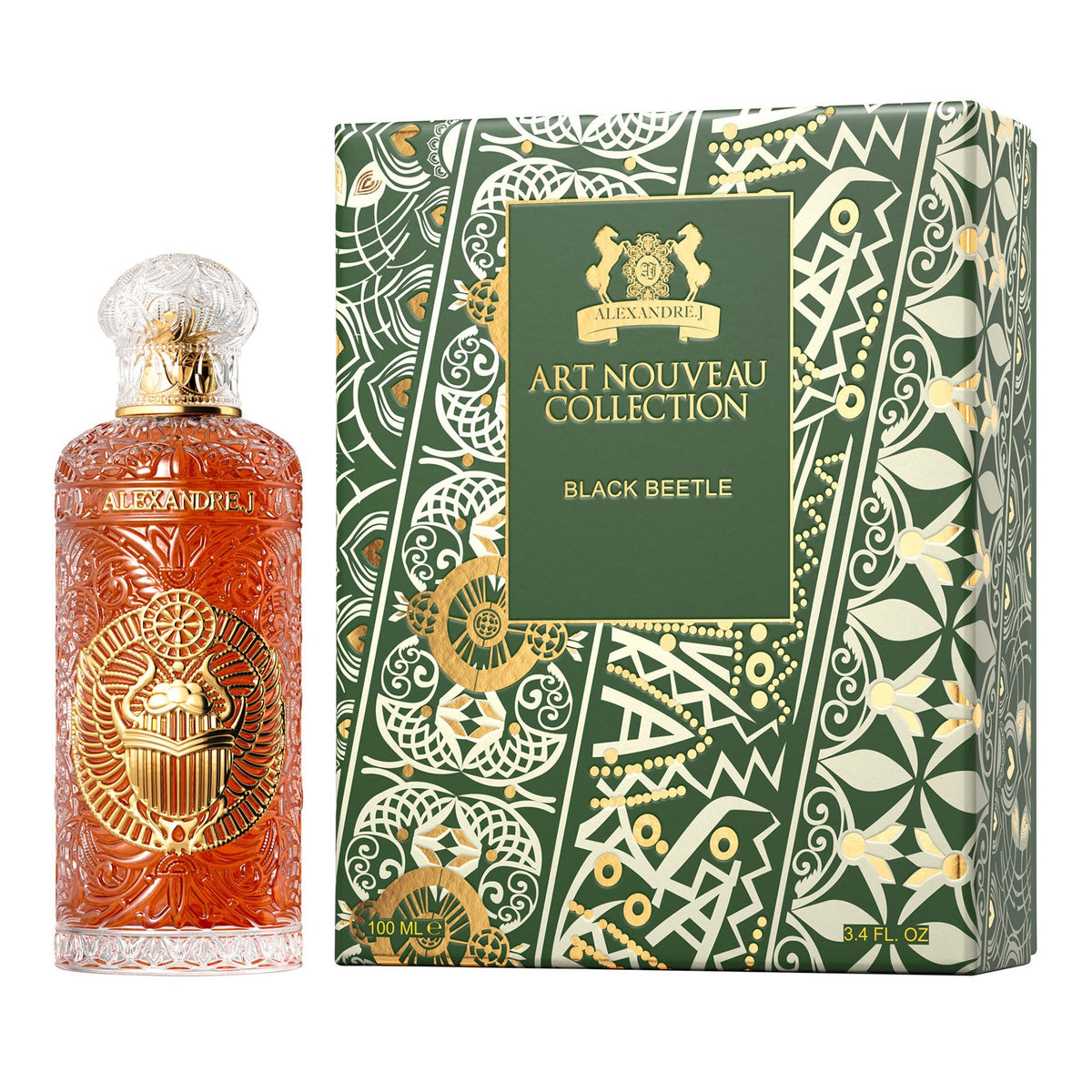 Alexandre J Art Nouveau Collection Black Beetle Perfume For Unisex EDP 100ml