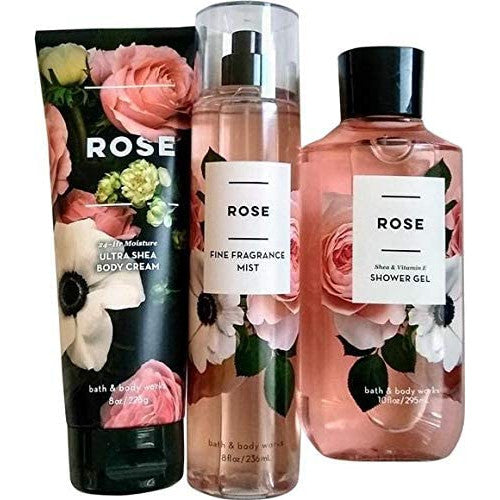 Bath & Body Works Rose Let It Snow 3pcs Set