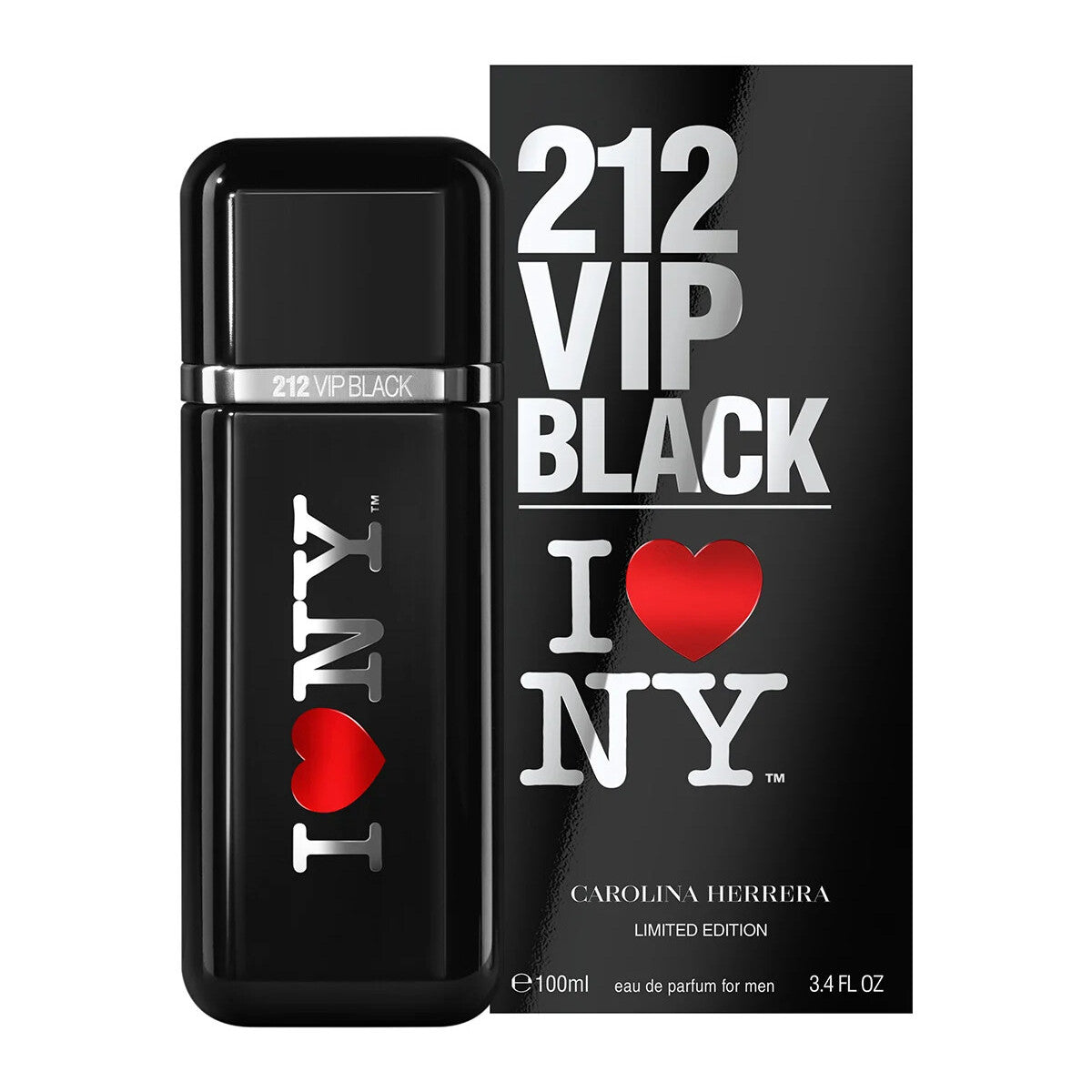 Carolina Herrera 212 VIP Black I Love Ny Limited Edition Perfume For Men EDP 100ml