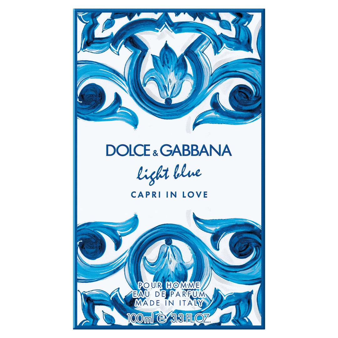 Dolce & Gabbana Light Blue Capri In Love Pour Homme Eau De Parfum For Men - Woody Aromatic Perfume 100ml