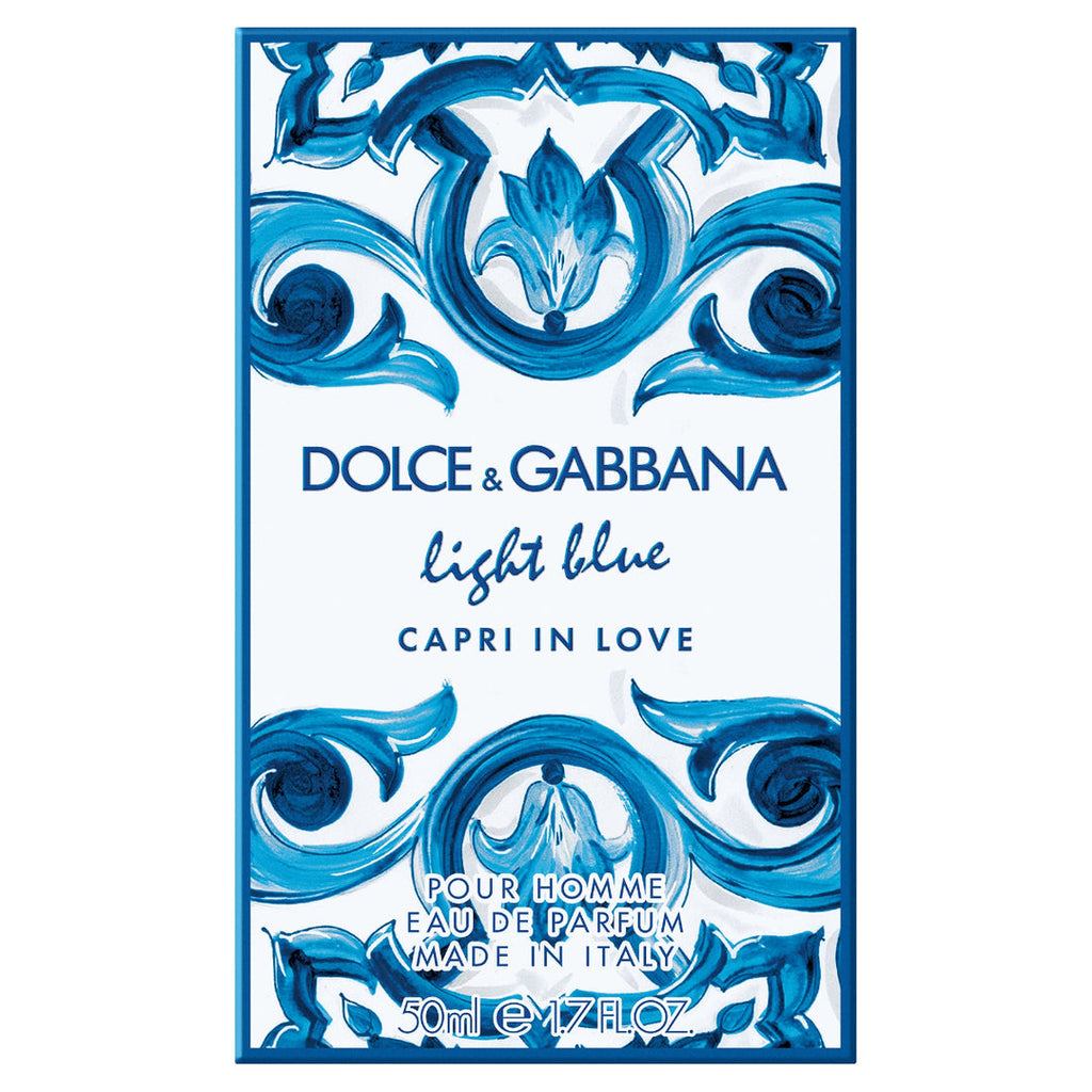 Dolce & Gabbana Light Blue Capri In Love Pour Homme Eau De Parfum For Men - Woody Aromatic Perfume 50ml