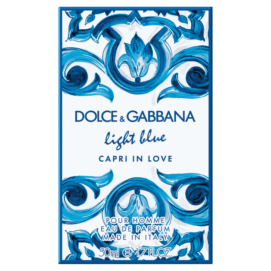Dolce & Gabbana Light Blue Capri In Love Pour Homme Eau De Parfum For Men - Woody Aromatic Perfume 50ml
