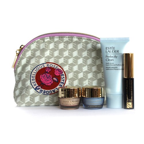 Estee Lauder Rebellious Rose 4pcs Cosmetics Pouch Set