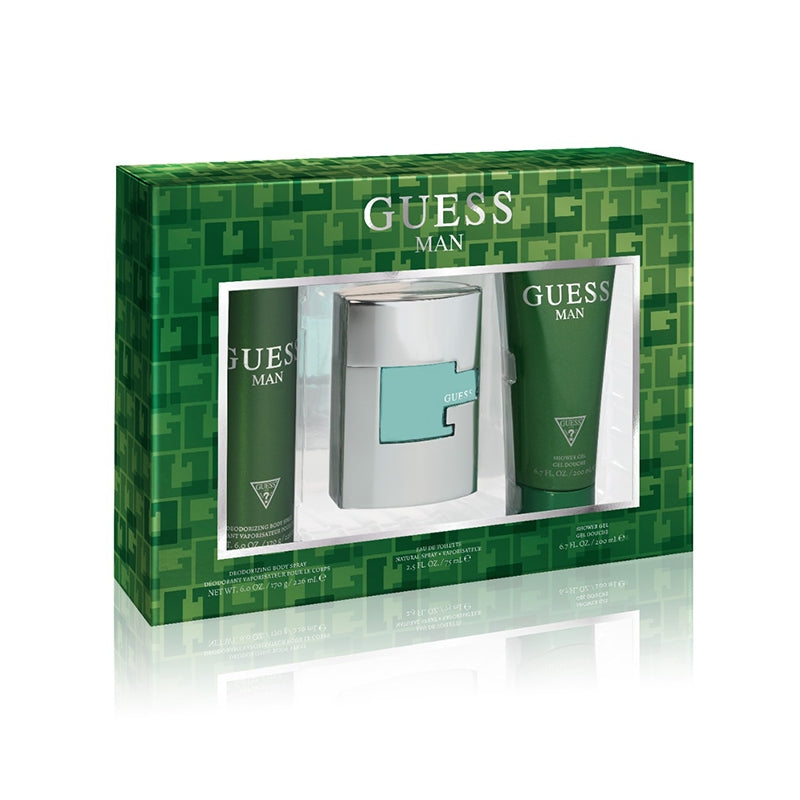 Guess Green 3 Pc Fragrance Gift Set For Men
