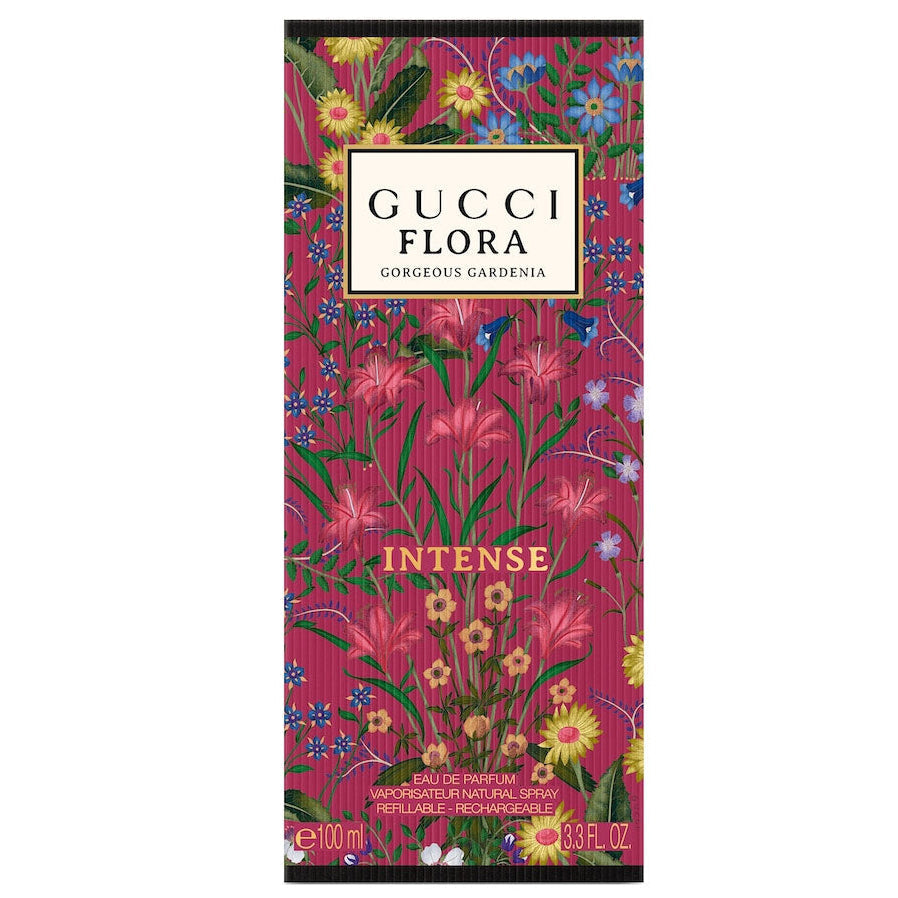 Gucci Flora Gorgeous Gardenia Intense Eau De Parfum For Women - Floral Woody Musk Perfume 100ml Refillable