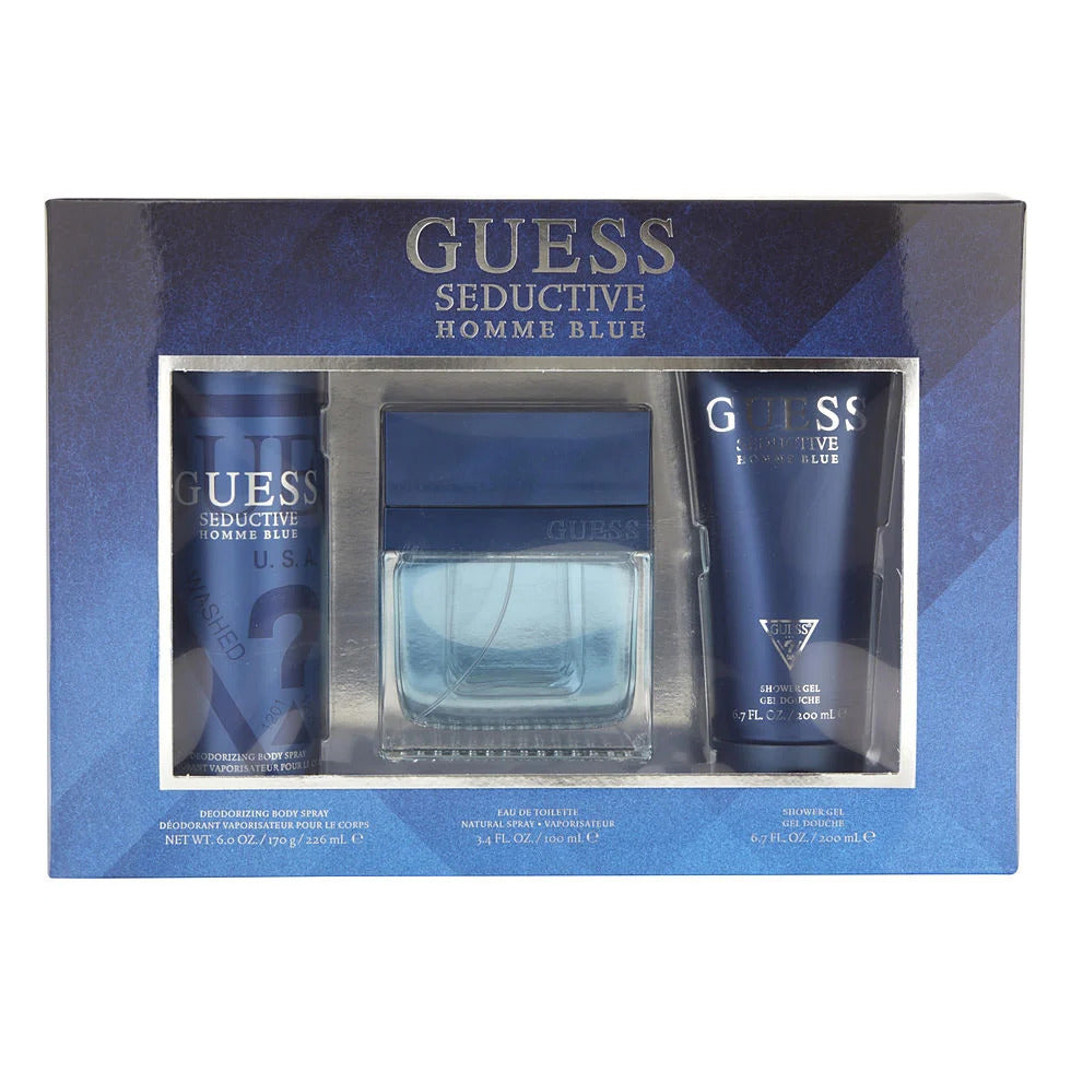 Guess Seductive Blue 3-Piece Gift Set For Men