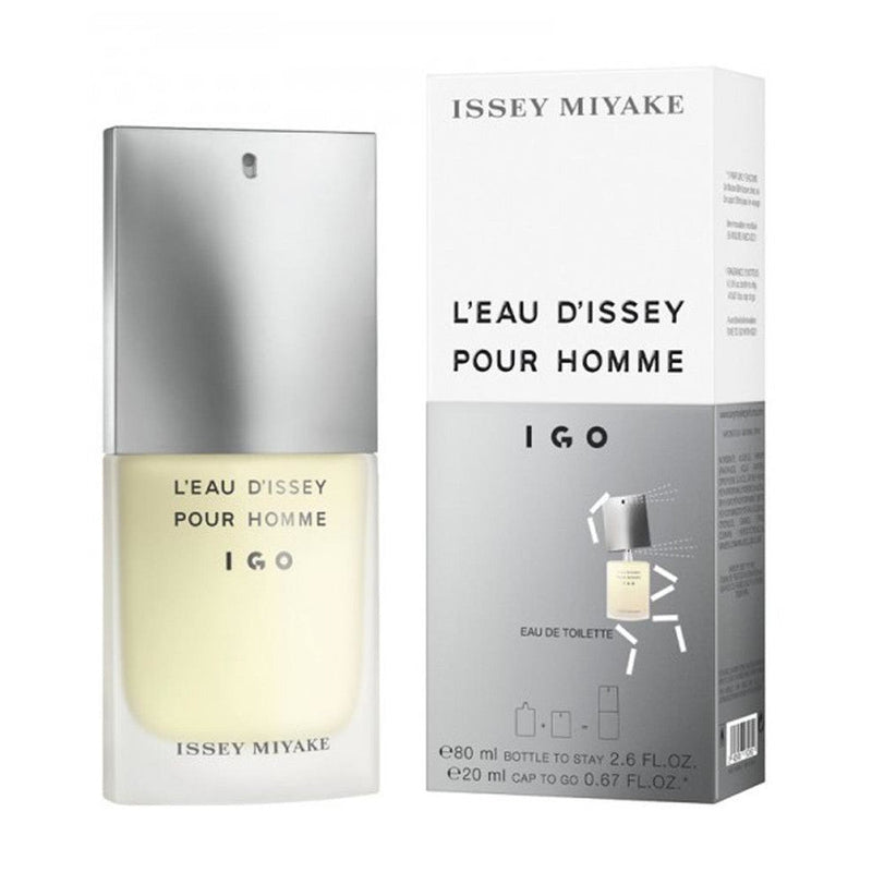 Issey Miyake L'Eau D'Issey Igo Pour Homme Perfume For Men EDT 80ml + EDT Cap To Go 20ml