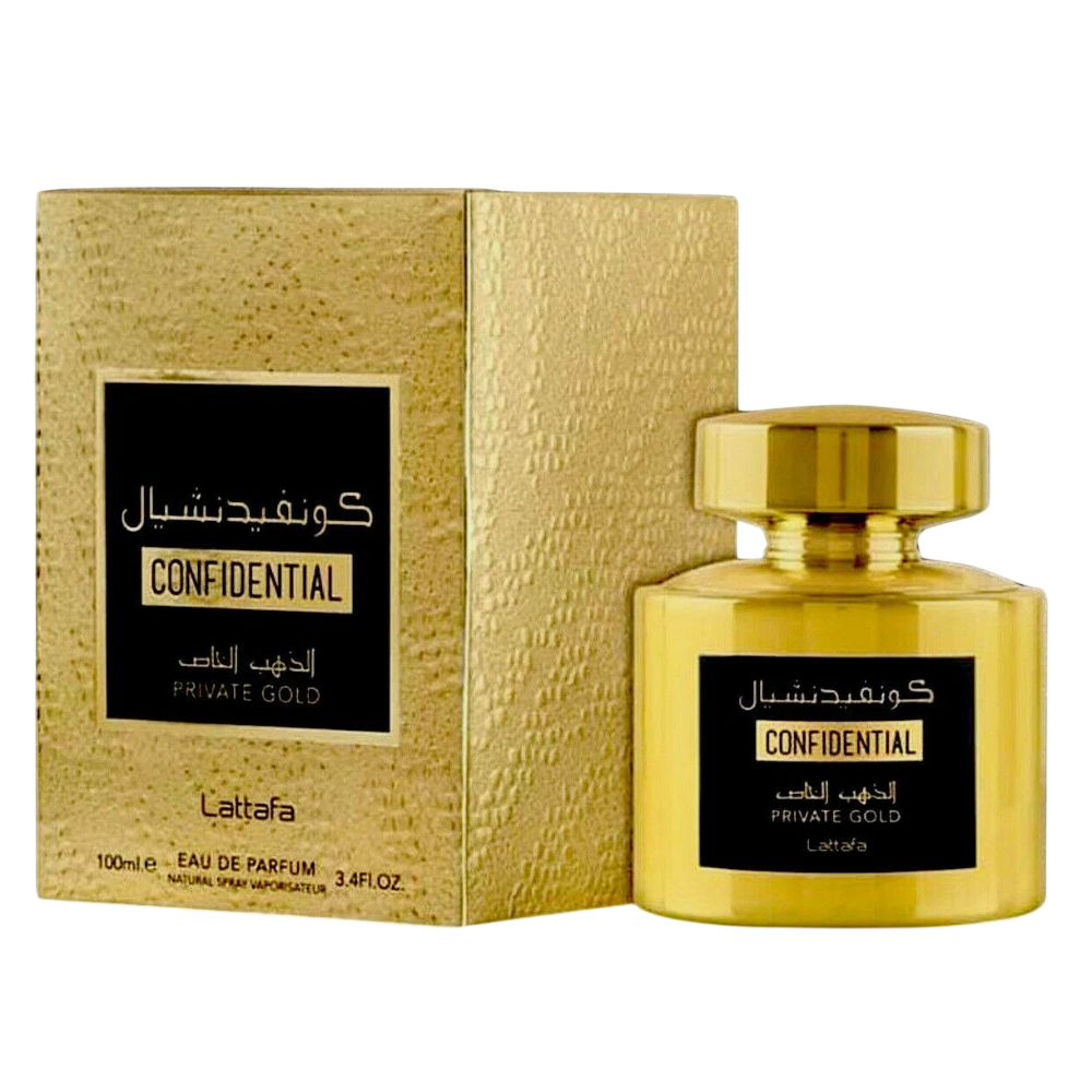 Lattafa Confidential Private Gold Perfume For Unisex EDP 100ml