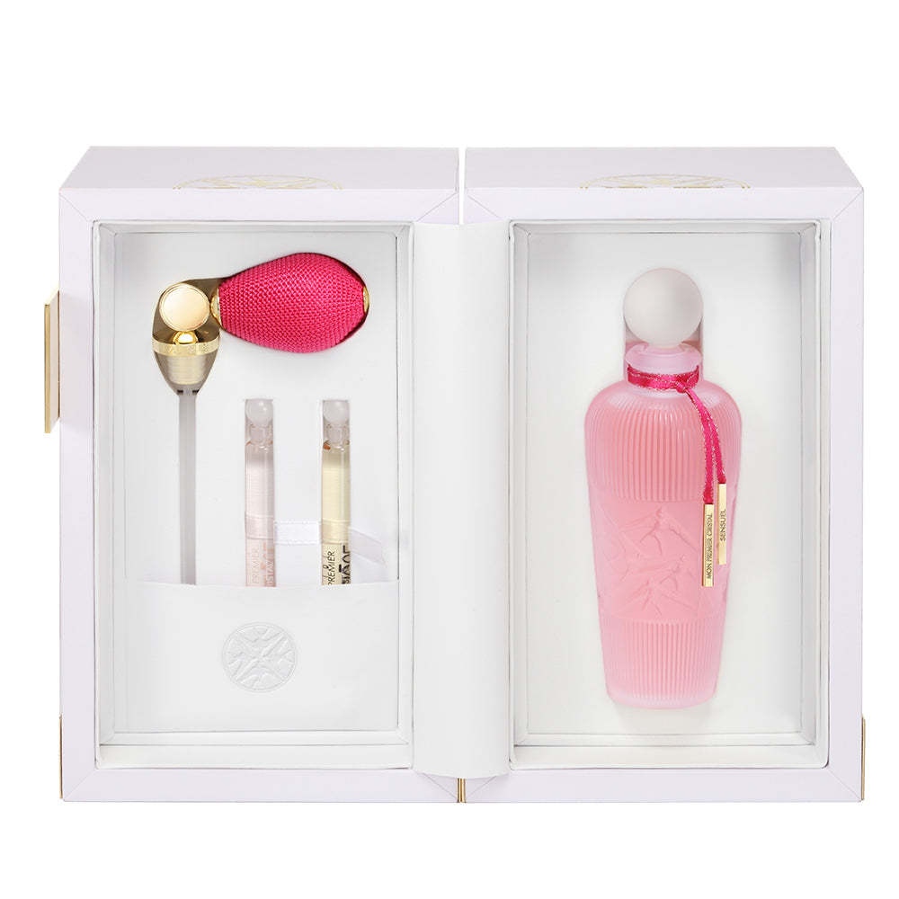 LALIQUE MON PREMIER CRISTAL SENSUEL  FOR WOMEN SET  80ml+ 2x3.5ml+POUCH
