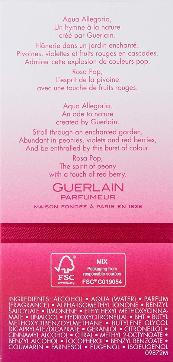 Aqua Allegoria Rosa Pop by Guerlain Perfume for Women - Eau de Toilette, 100ml