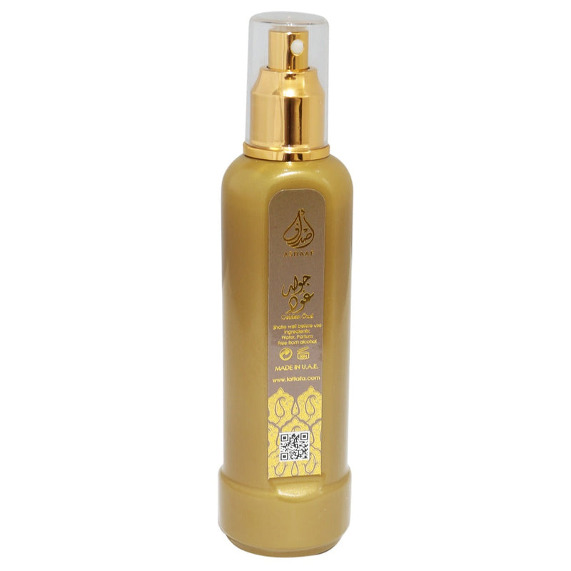 Lattafa Asdaaf Golden Oud Perfumed Water, Room Freshener, Faraash 250ml