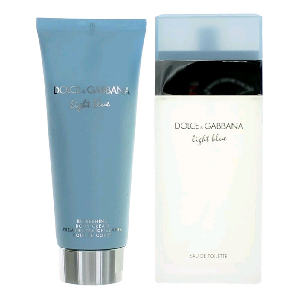 DOLCE & GABBANA LIGHT BLUE FOR WOMEN EDT 100ML+100ML BC TRAVEL SET