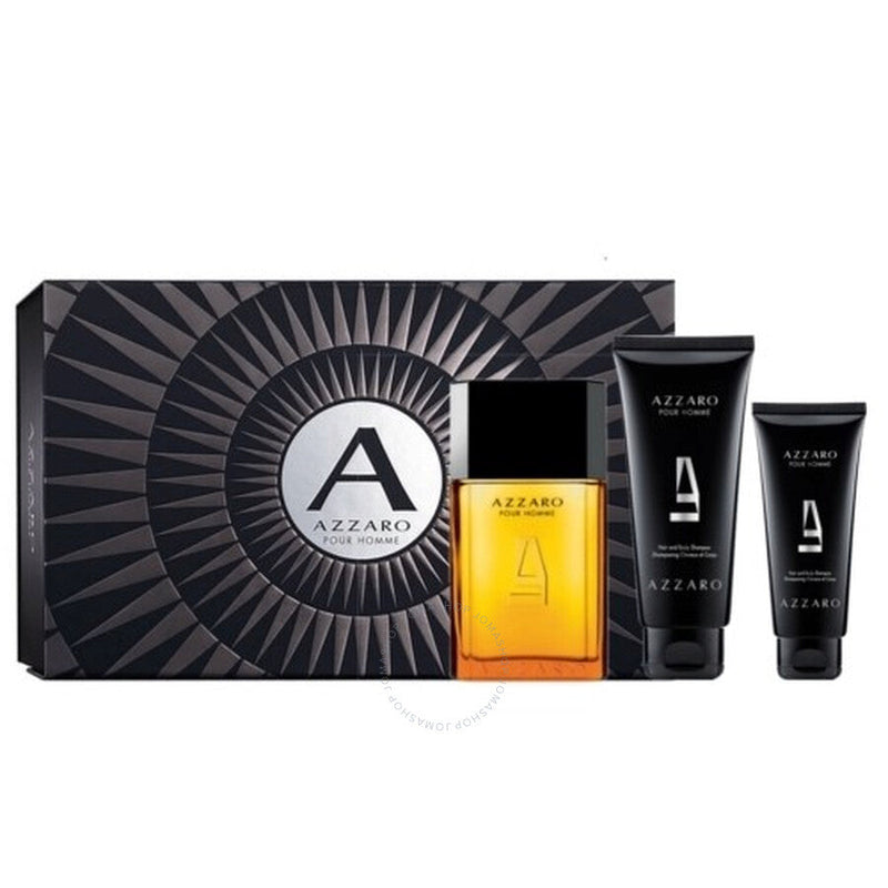 AZZARO POUR HOMME  EDT 100 ml + SOOTHING AFTERSHAVE BALM 50 ml + HAIR&BODY SHAMPOO 100 ml  GIFT SET FOR MEN