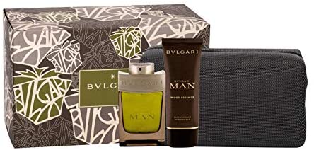 BVLGARI MAN WOOD ESSENCE EDP 100ML+100ML AFTER SHAVE BALM+POUCH SET