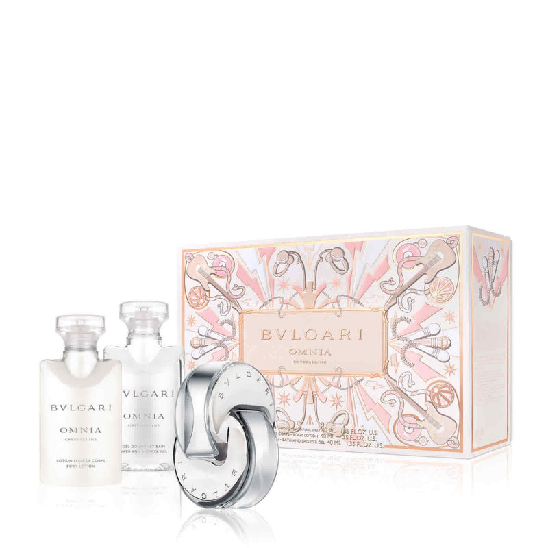 Bvlgari Omnia Crystalline Set For Women EDT 40 ml + Body Lotion 40 ml + Bath&Shower Gel 40 ml