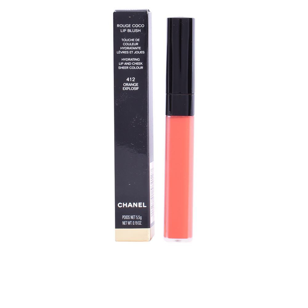 Chanel Rouge Coco Lip Blush 412 Orange Explosif for Women Hydrating Lip And Cheek Sheer Colour 5.5 G