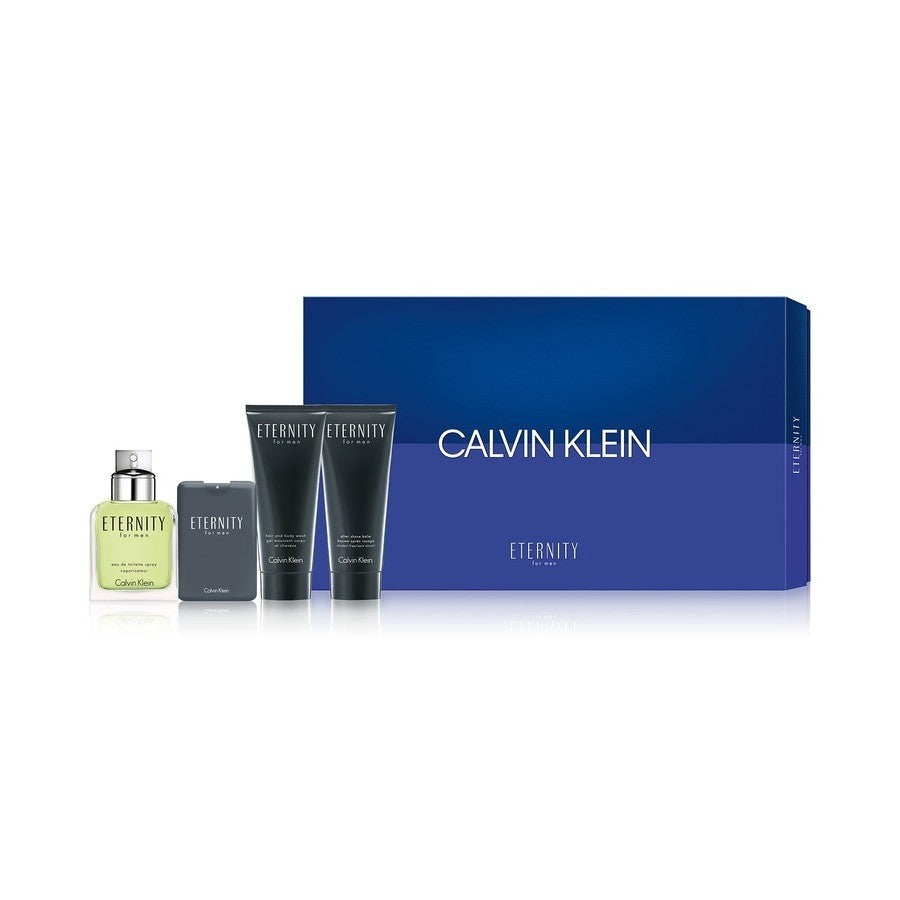 Calvin Klein Eternity For Men EDT 100ml+20ml Mini+100ml After shave balm + 100ml Hair & Body Wash Gel Set