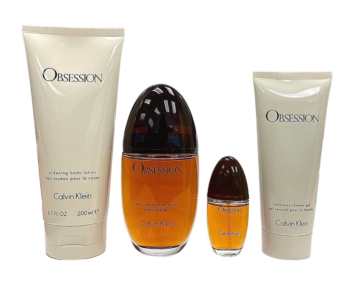 Calvin Klein Obsession Set For Women EDP 100 ml + EDP 15 ml + Body Lotion 200 ml + Body Wash 100 ml