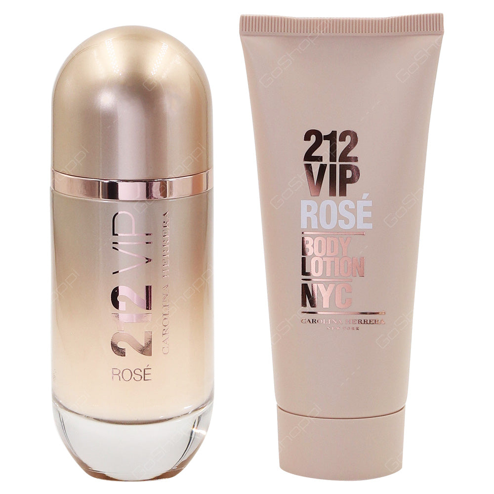 Carolina Herrera 212 Vip Rose For Women Set EDP 80 ml + Body Lotion 100 ml