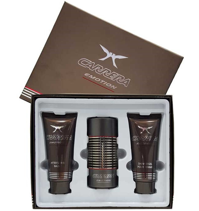 Carrera Emotion Men Edt 100ml After Shave Balm 150ml Shower Gel 150ml