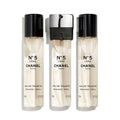 CHANEL NO.5 L'EAU FOR WOMEN EDT 3x20 ml + 2 REFILLS TRAVEL SPRAY