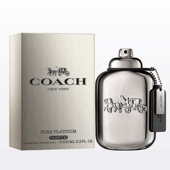 Coach Pure Platinum Parfum, Woody Aromatic Fragrance For Men 100ml