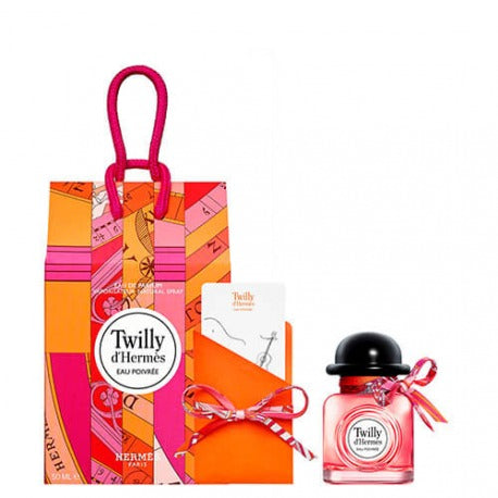 HERMES TWILLY D'HERMES EAU POIVREE FOR WOMEN SET EDP 50 ml + KNOTTING CARD AND SILK TIE