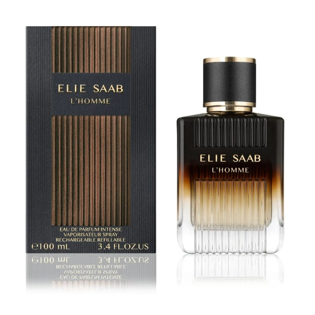 Elie Saab L'Homme Intense Eau De Parfum Refillable For Men-Woody Spicy Perfume 100ml