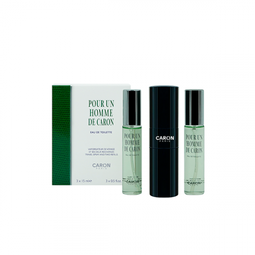 CARON POUR UN HOMME DE CARON FOR MEN EDT 3x15 ml TRAVEL SPRAY 2 REFILLS