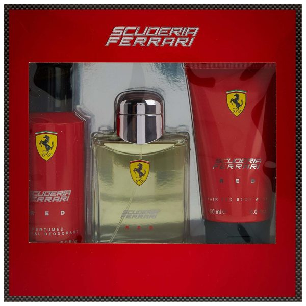 Ferrari Scuderia Red Men 3Pc Set 125Edt+Body Wash + Deo