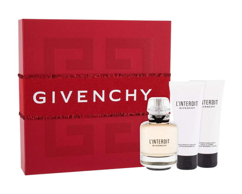 Givenchy L'Interdit Set For Women EDP 80 ml + Hydrating Body Lotion 75 ml + Bath&Shower Oil 75 ml