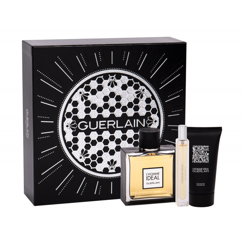 GUERLAIN L'HOMME IDEAL FOR MEN  EDT 100ML+ 10ML MINI+75ML SHOWER GEL  SET
