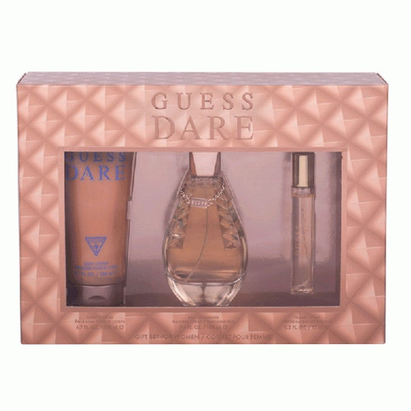 GUESS DARE Women  3pc Set  EDT 100 ML+15ML Mini+200 Body Lotion