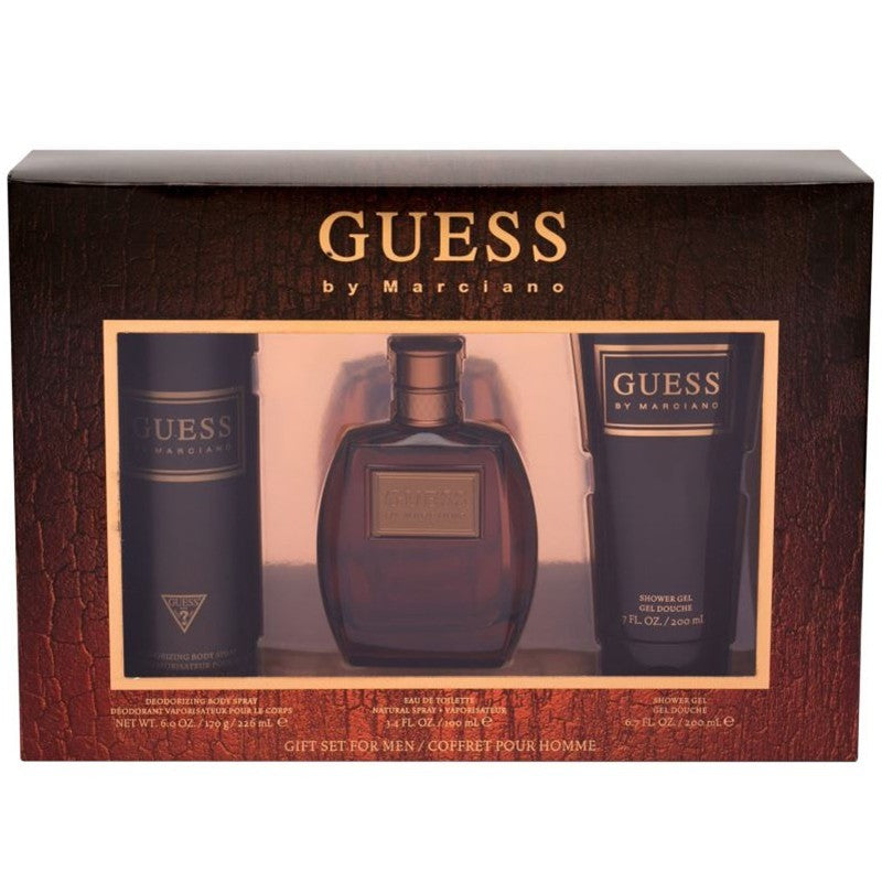 GUESS MARICANO Men 3pc EDT 100 ML +200 Shower Gel +170Body Spray