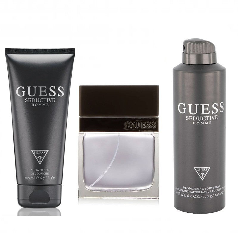 GUESS SEDUCTIVE Men 3pcs 100 ML EDT + 200 Shower Gel +170 Body spray