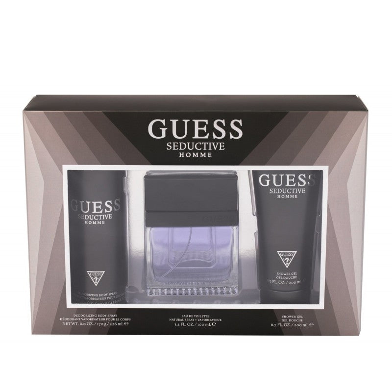 GUESS SEDUCTIVE Men 3pcs 100 ML EDT + 200 Shower Gel +170 Body spray
