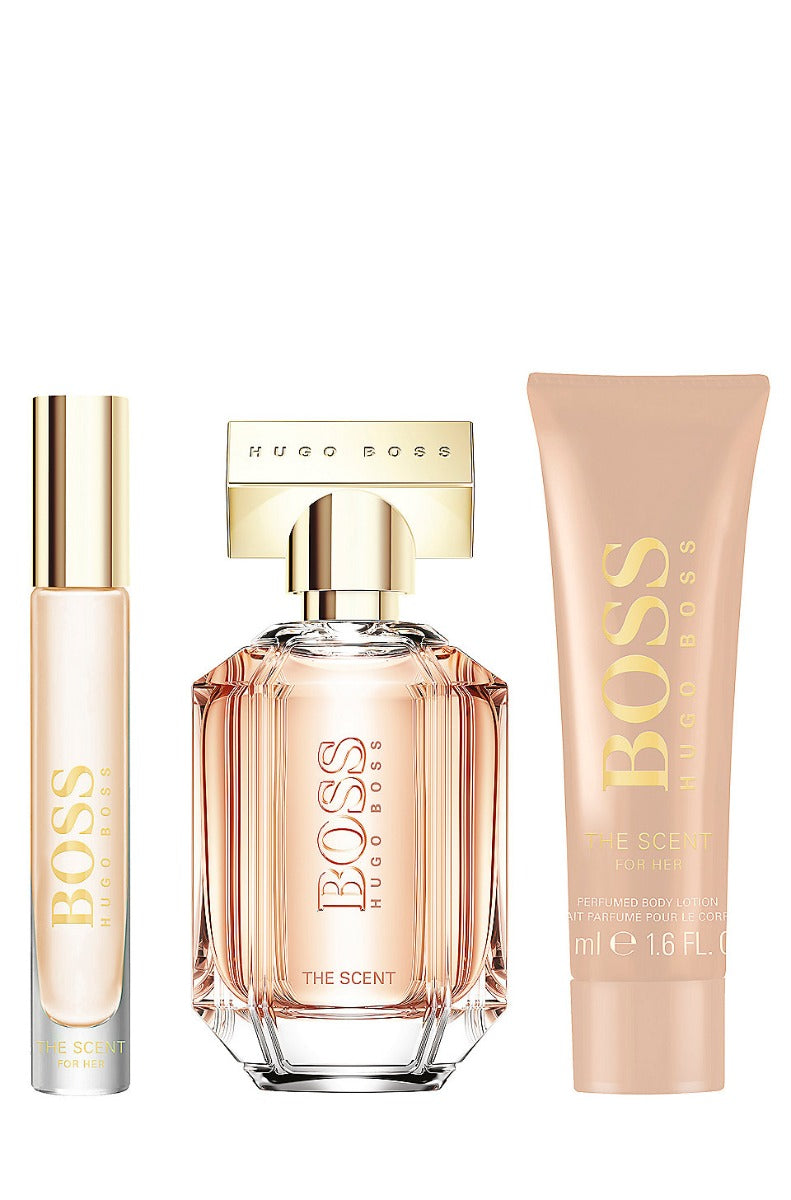 HUGO BOSS THE SCENT FOR HER FOR WOMEN SET EDP 50 ml + EDP 7.4 ml + PRFM BODY LOTION 50 ml