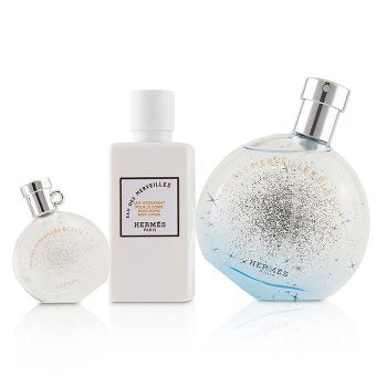 Hermes Eau Des Merveilles Bleue For Women Set Edt 50 ml + Edt 7.5 ml + Moisturizing Body Lotion 40 ml