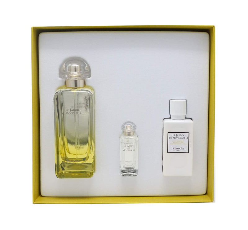 Hermes Le Jardin De Monsieur Li For Unisex Set Edt 100 ml + Edt 7.5 ml + Moisturizing Body Lotion 80 ml