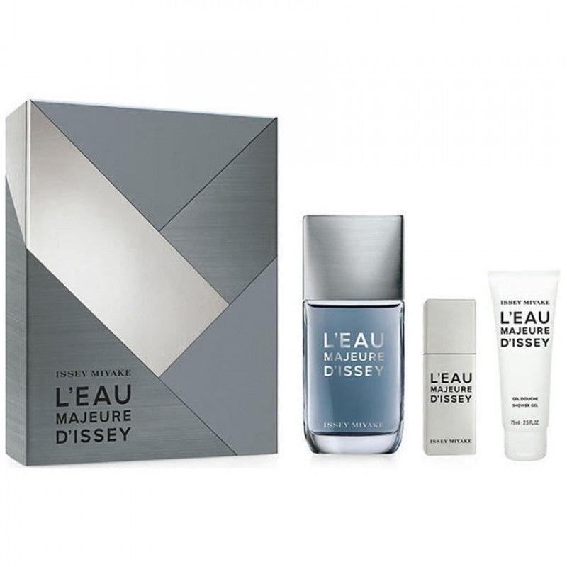 ISSEY MIYAKE L'EAU MAJEURE FOR MEN EDT 100ML+EDT 20ML+75ML SHOWER GEL SET