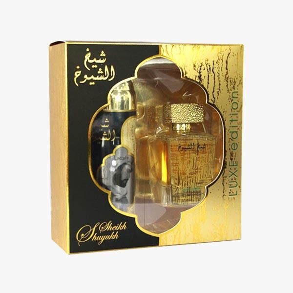 Lattafa Sheikh Al Shuyukh Luxe edition gift set for men, edp 100ml, Deo 200ml