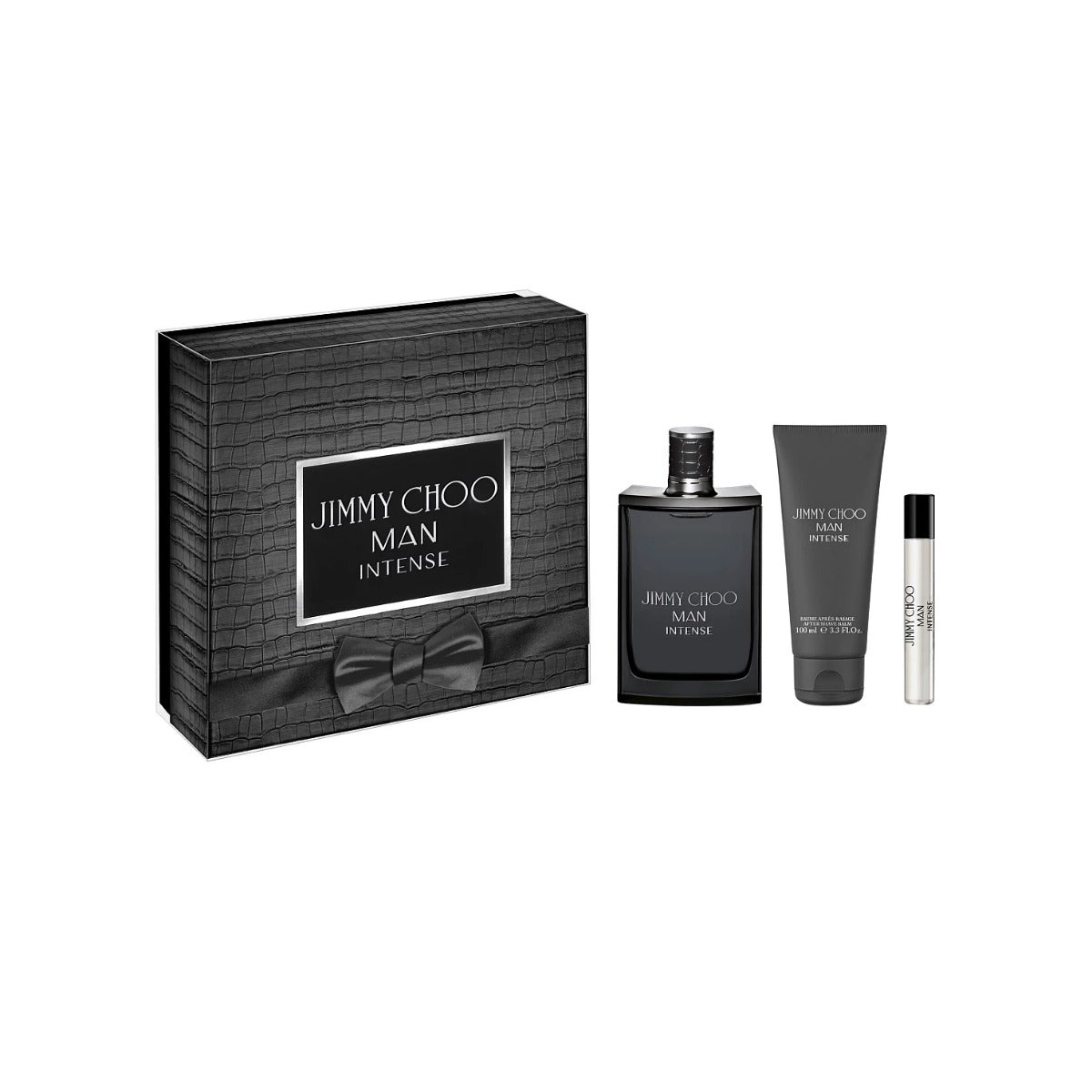 Jimmy Choo Man Intense EDT Spray 100ml +  EDT Spray 7ml + After Shave Balm 100ml 3 piece Gift set