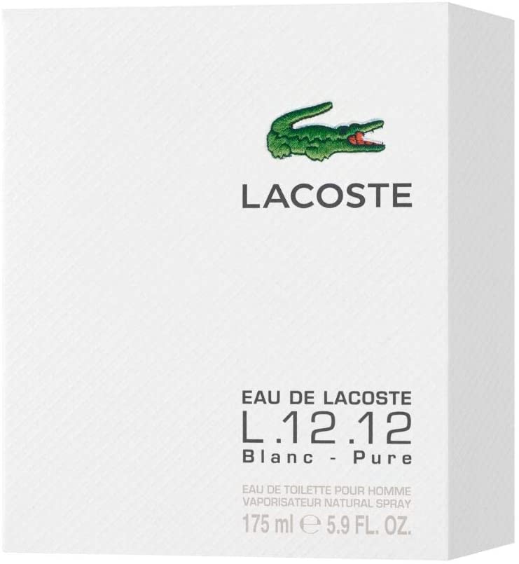 Lacoste Eau De Lacoste L.12.12 Blanc for Men, 5.9 oz EDT Spray.