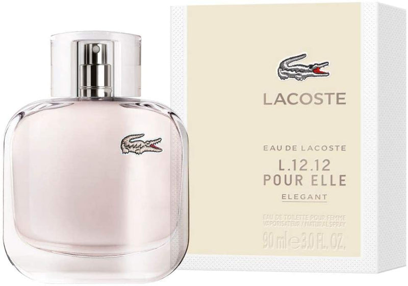 Lacoste Perfume  - Eau de Lacoste L.12.12 Pour Elle Elegant by Lacoste - perfumes for women - Eau de Toilette, 90 ml